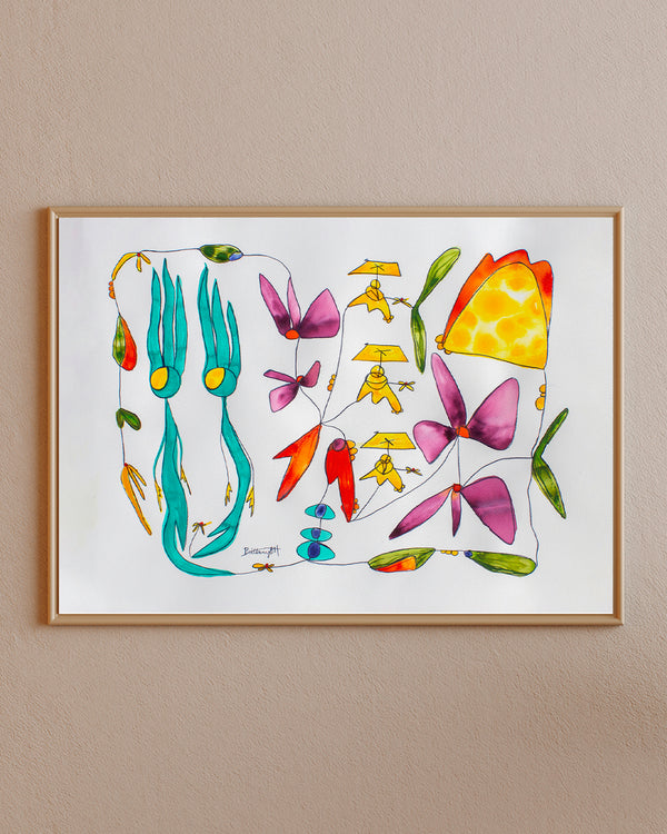 "beneath the sand, she sleeps" print