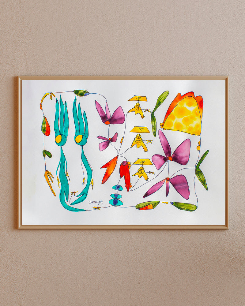"beneath the sand, she sleeps" print