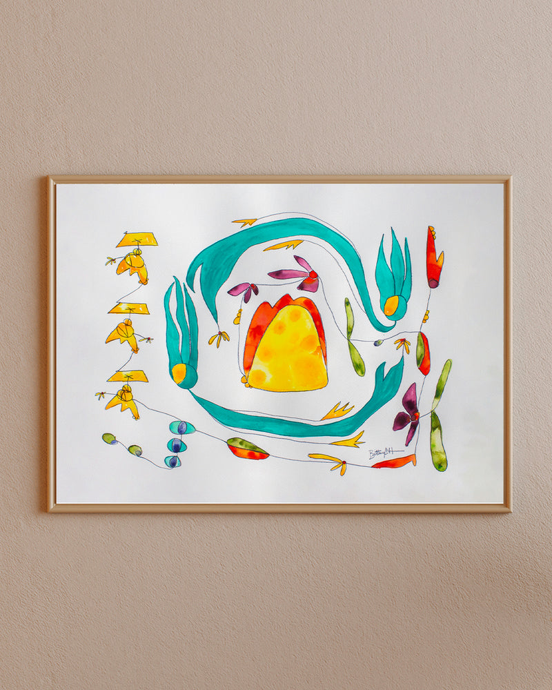 "inward bloom" print