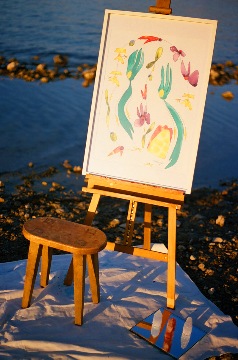 “lit from within the fire” original painting