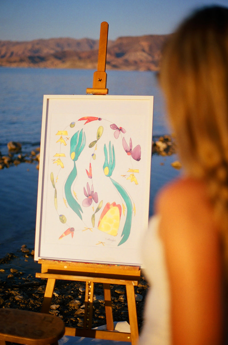 “lit from within the fire” original painting