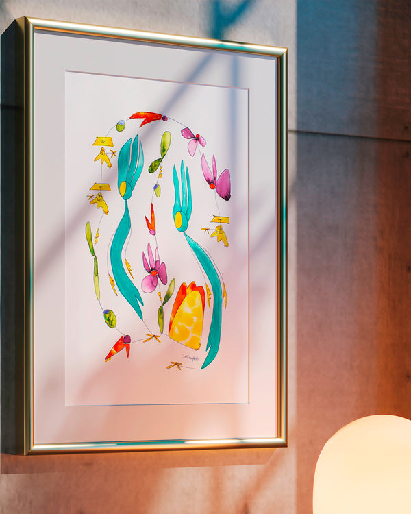 “lit from within the fire” original painting