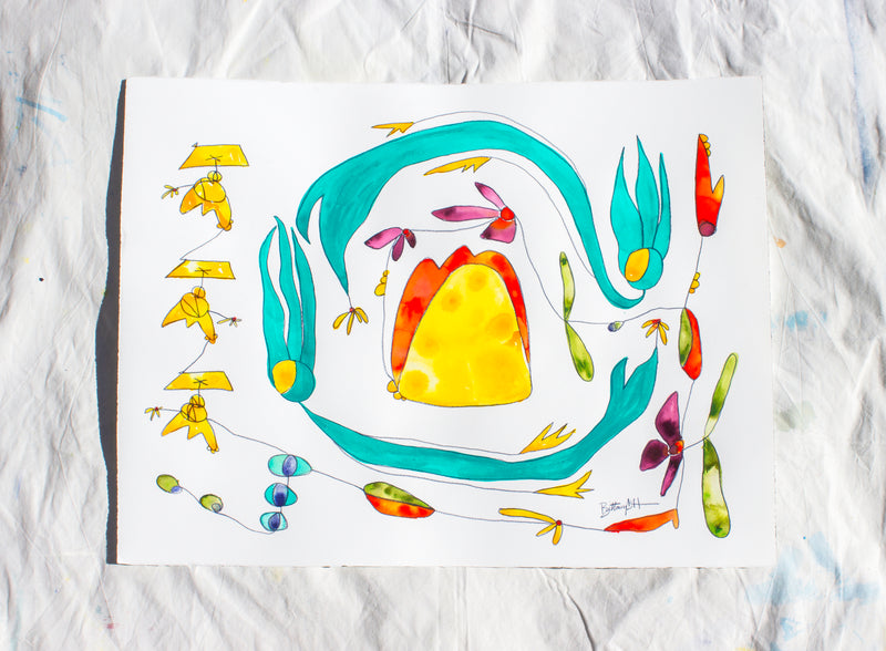 "inward bloom" original painting