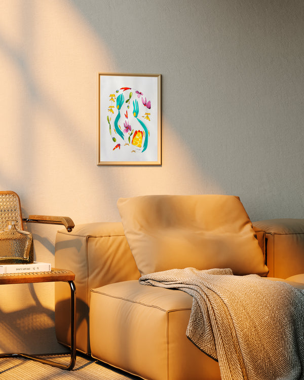 "lit from within the fire" print