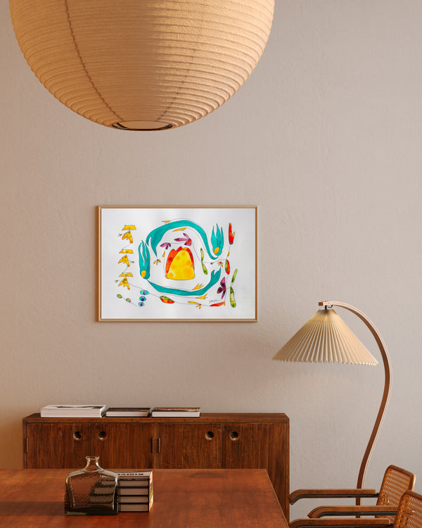 "inward bloom" print